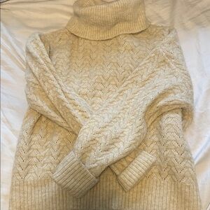 Old Navy Beige Turtleneck Sweater